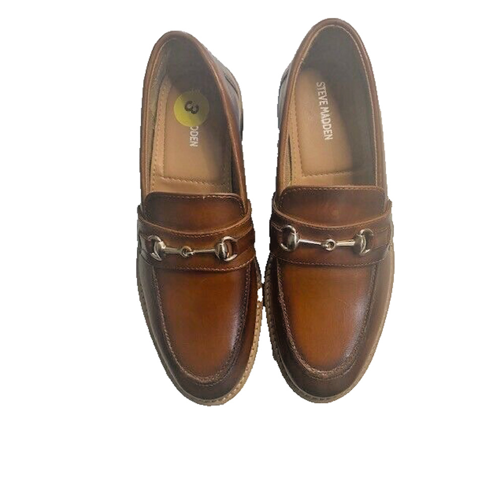 Steve Madden Brown Dress Shoes Elegant Leather Loafers